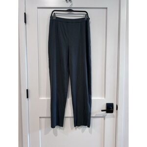 Misook Exclusively Women's Large Pants Stone Gray Pull On High Rise Work Career